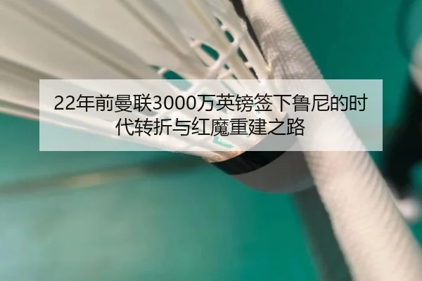 22年前曼联3000万英镑签下鲁尼的时代转折与红魔重建之路